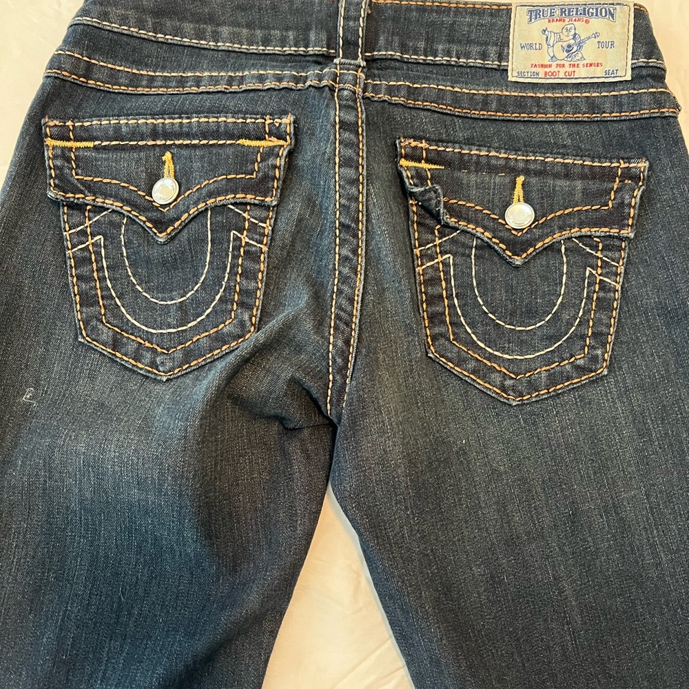 True Religion Indigo Denim with Contrast Stitching